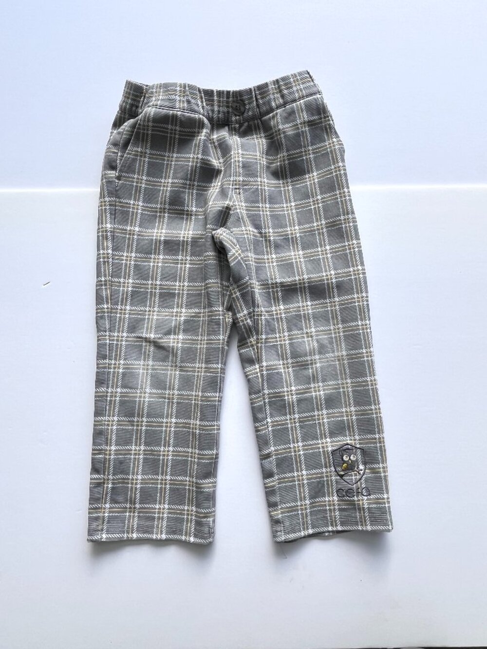 Jan & Jul Dress Plaid Grey Pants